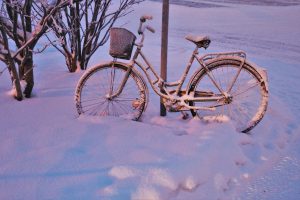 jazda na rowerze zimą